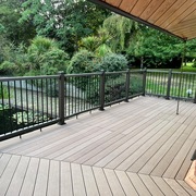 New Decking with cantilever over pond